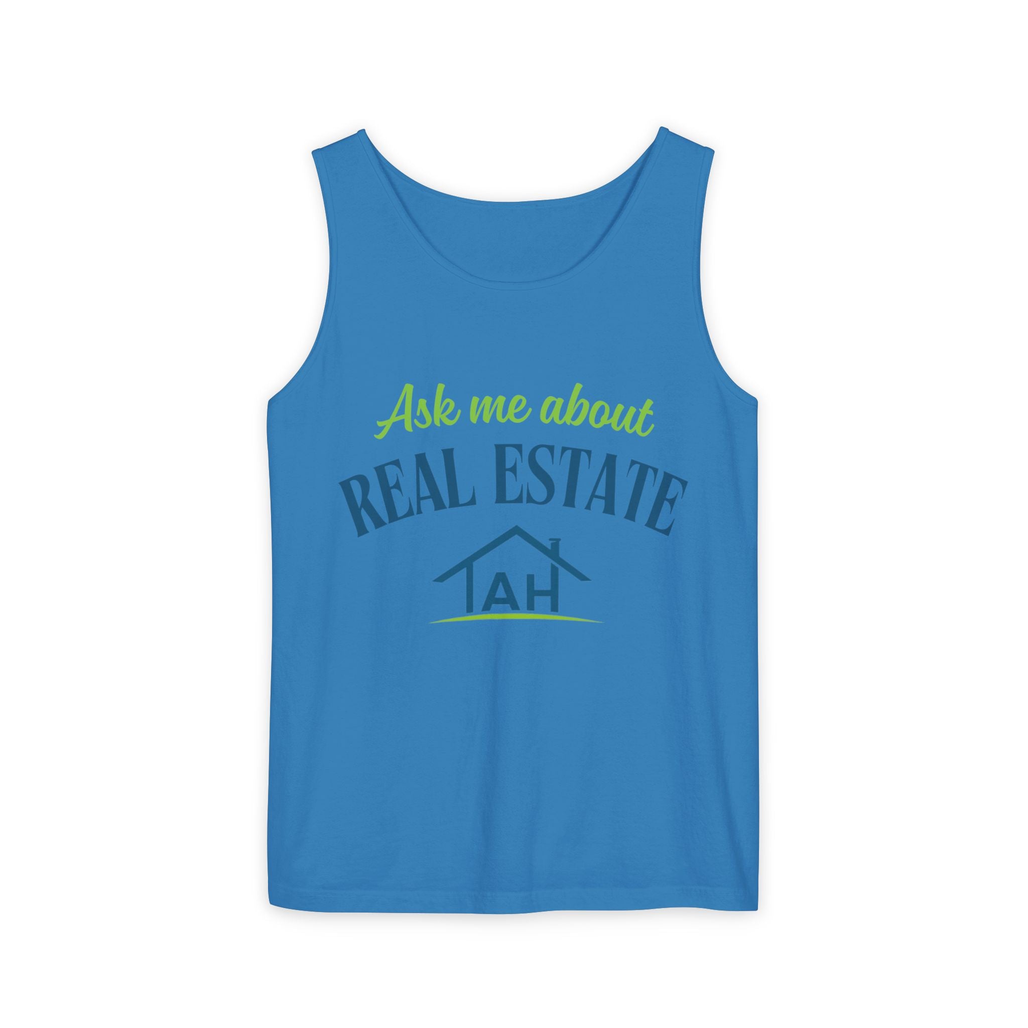 Ask Me About Real Estate Tank Top — 'TAH' QR Realtor Marketing Tank