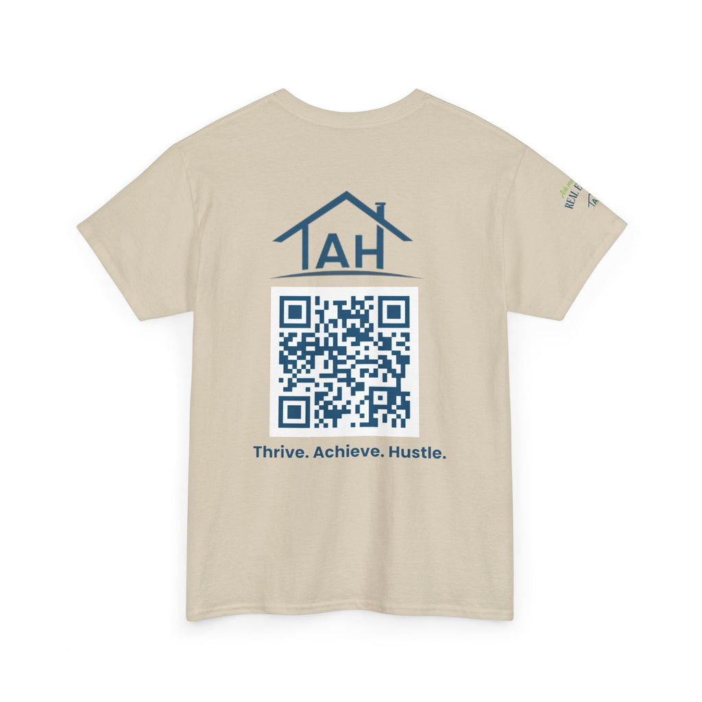 Built Different | Built At TAH  T-Shirt | Built at TAH, QR Code Back