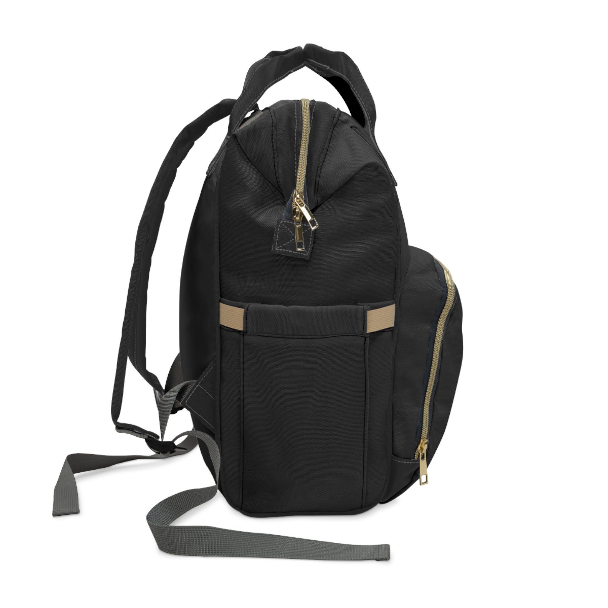 TAH- Multifunctional Diaper Backpack - BLACK/ white