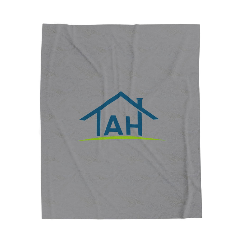 TAH-Cozy Home Velveteen Plush Blanket | Soft Throw-GREY