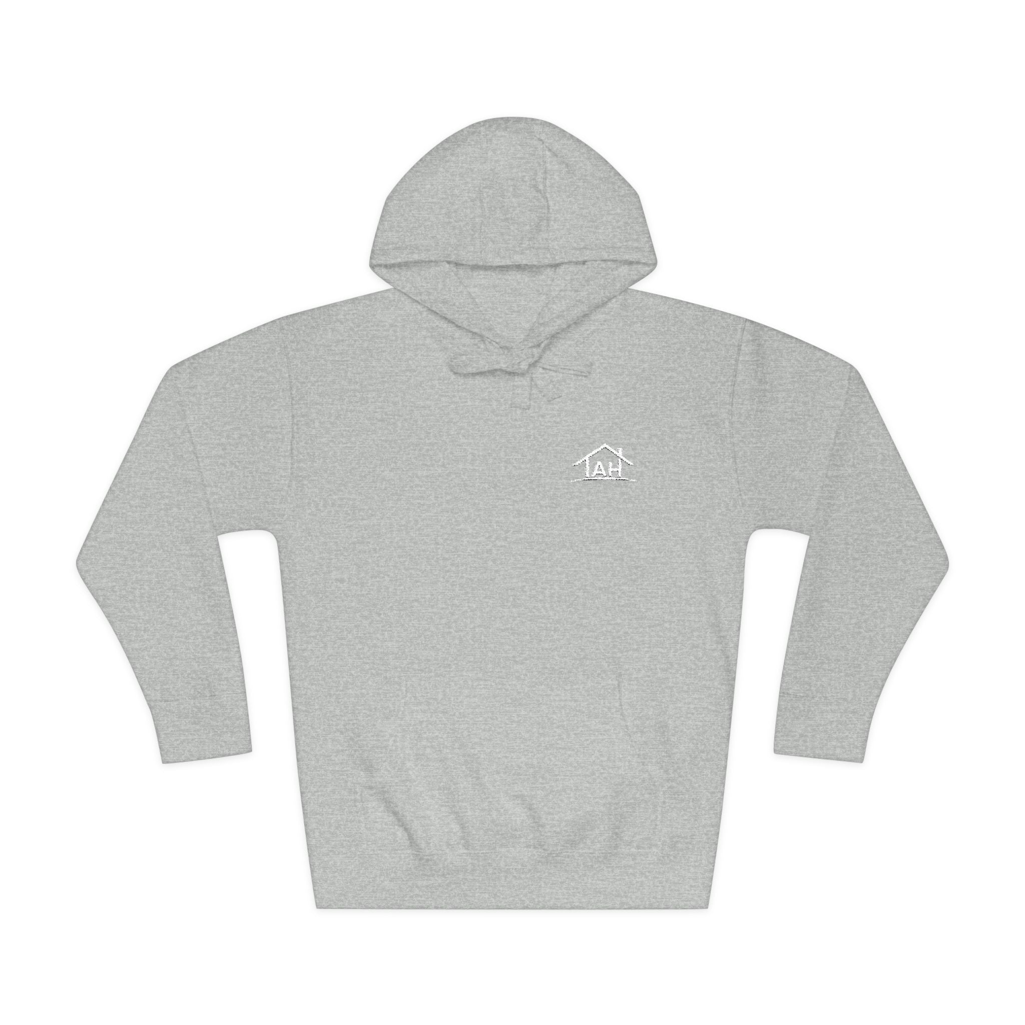 TAH -Cozy Unisex Fleece Hoodie - White logo