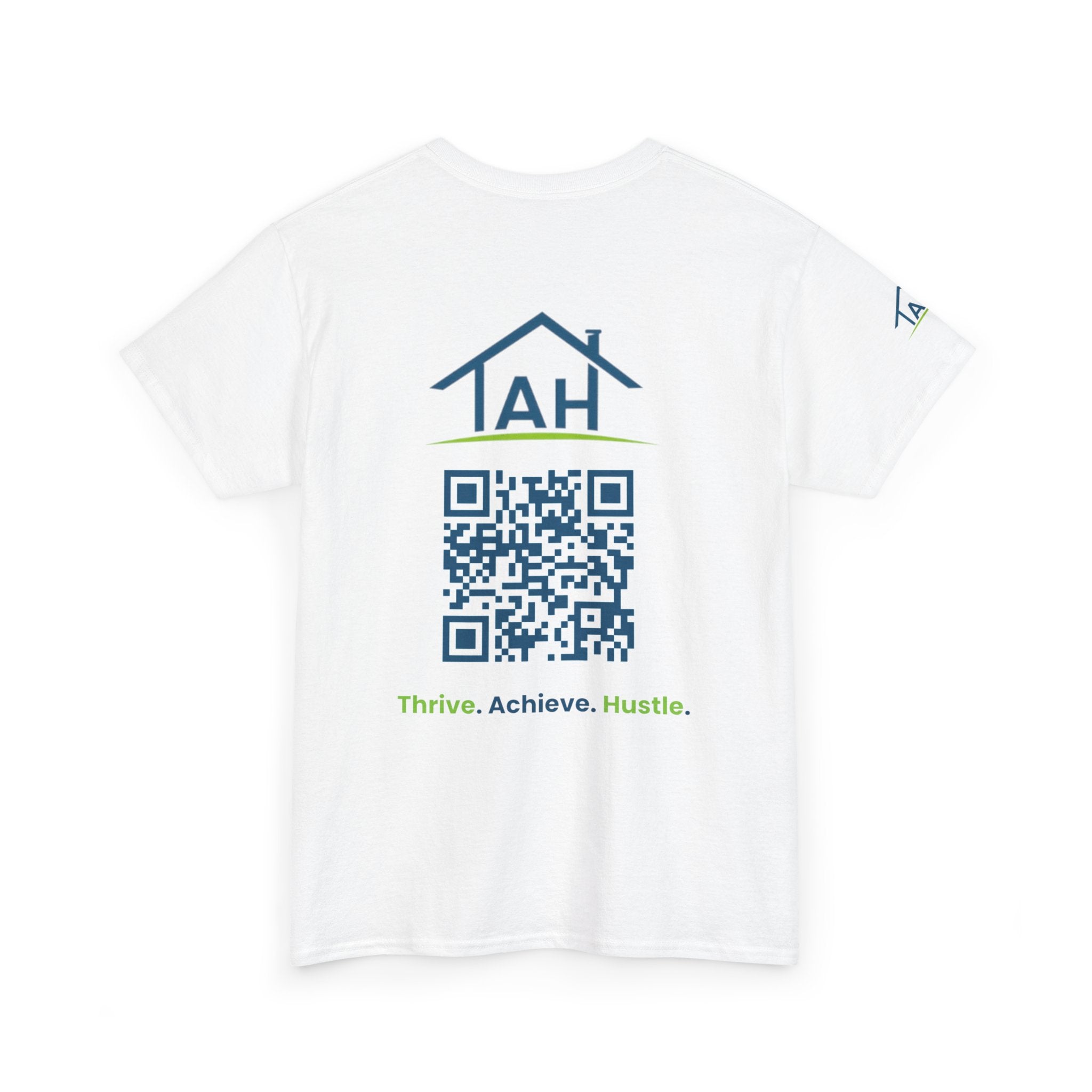 Built Different | Built At TAH  T-Shirt | Built at TAH, QR Code Back