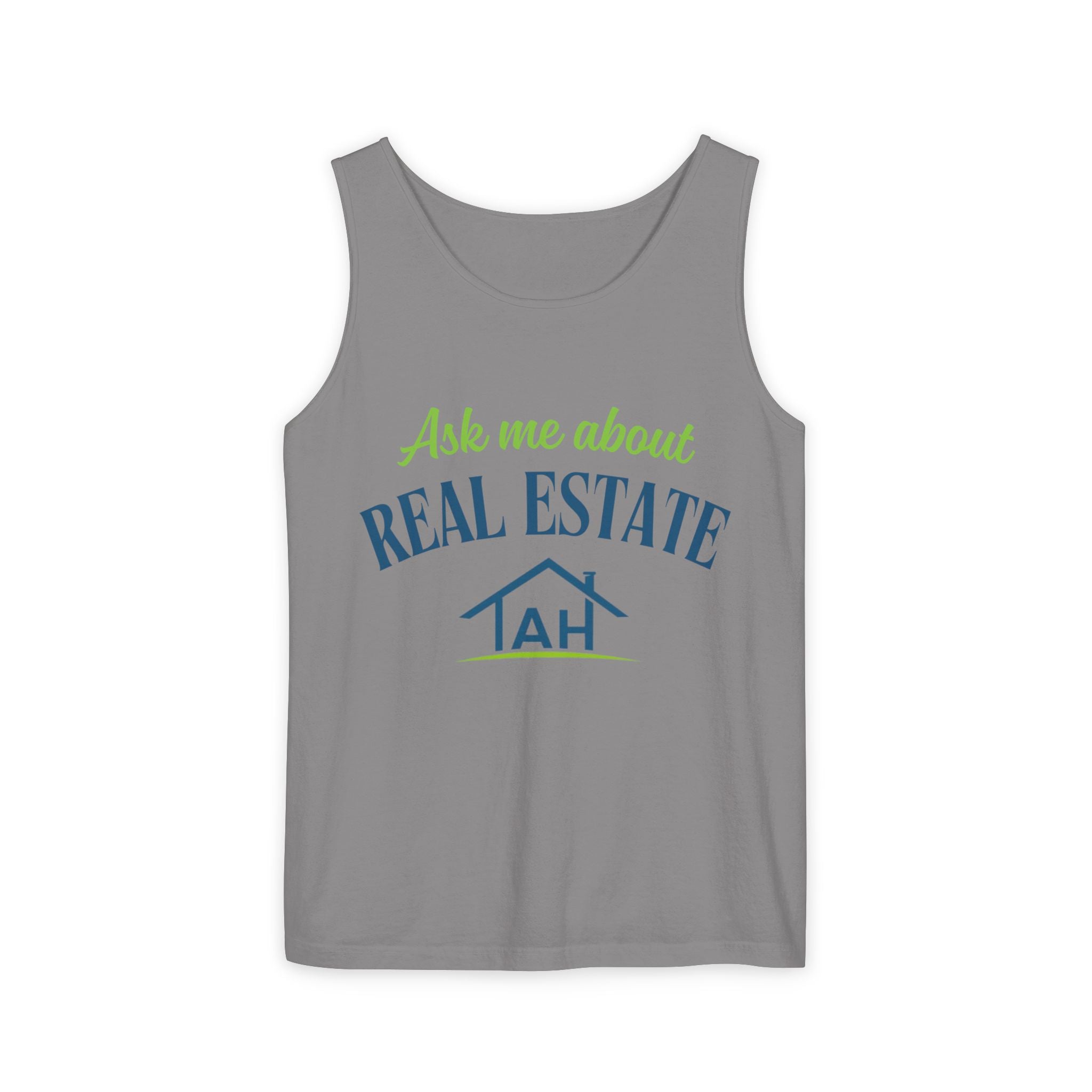 Ask Me About Real Estate Tank Top — 'TAH' QR Realtor Marketing Tank