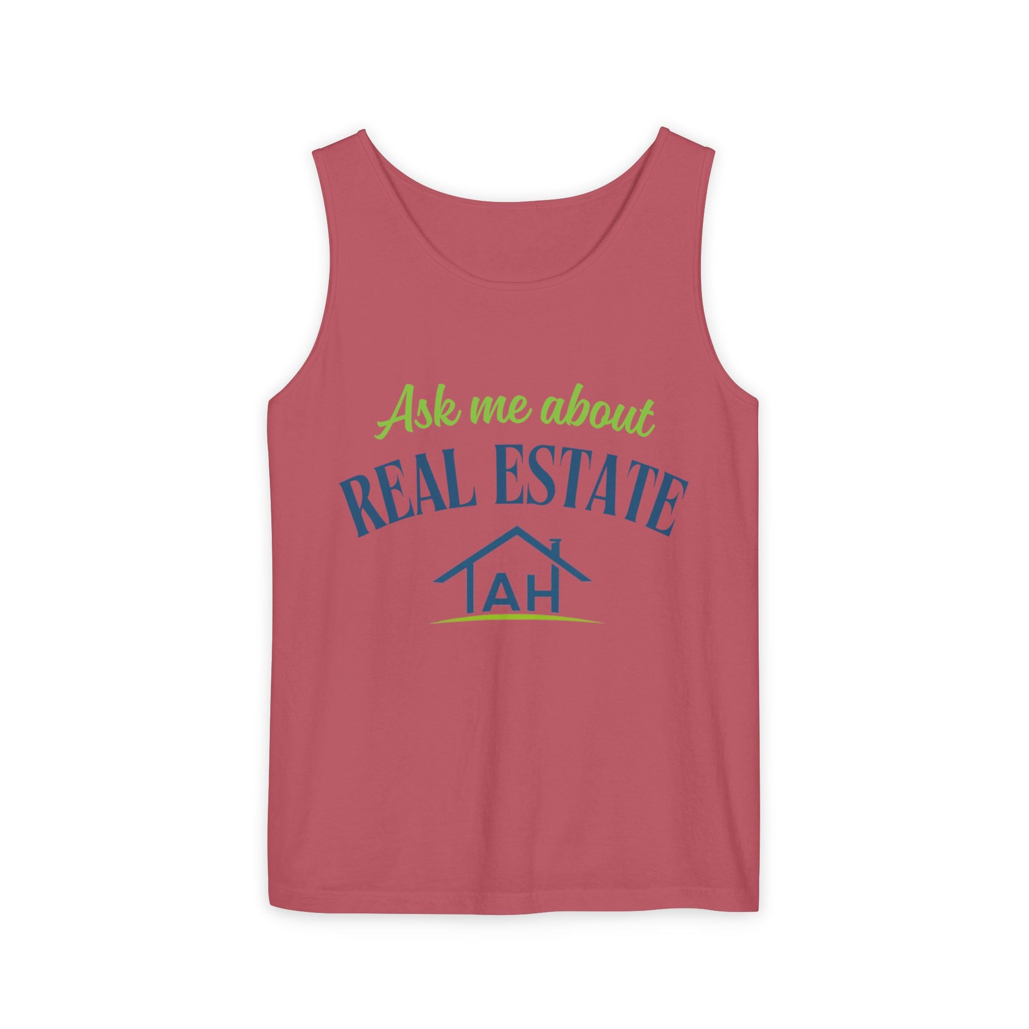 Ask Me About Real Estate Tank Top — 'TAH' QR Realtor Marketing Tank