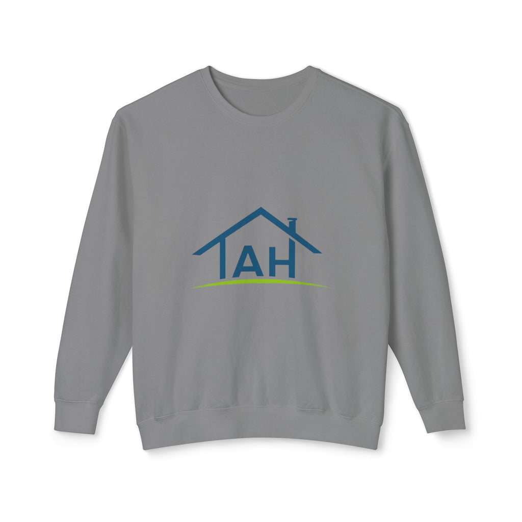 TAH- Cozy Unisex Lightweight Crewneck Sweatshirt- TEAL LOGO