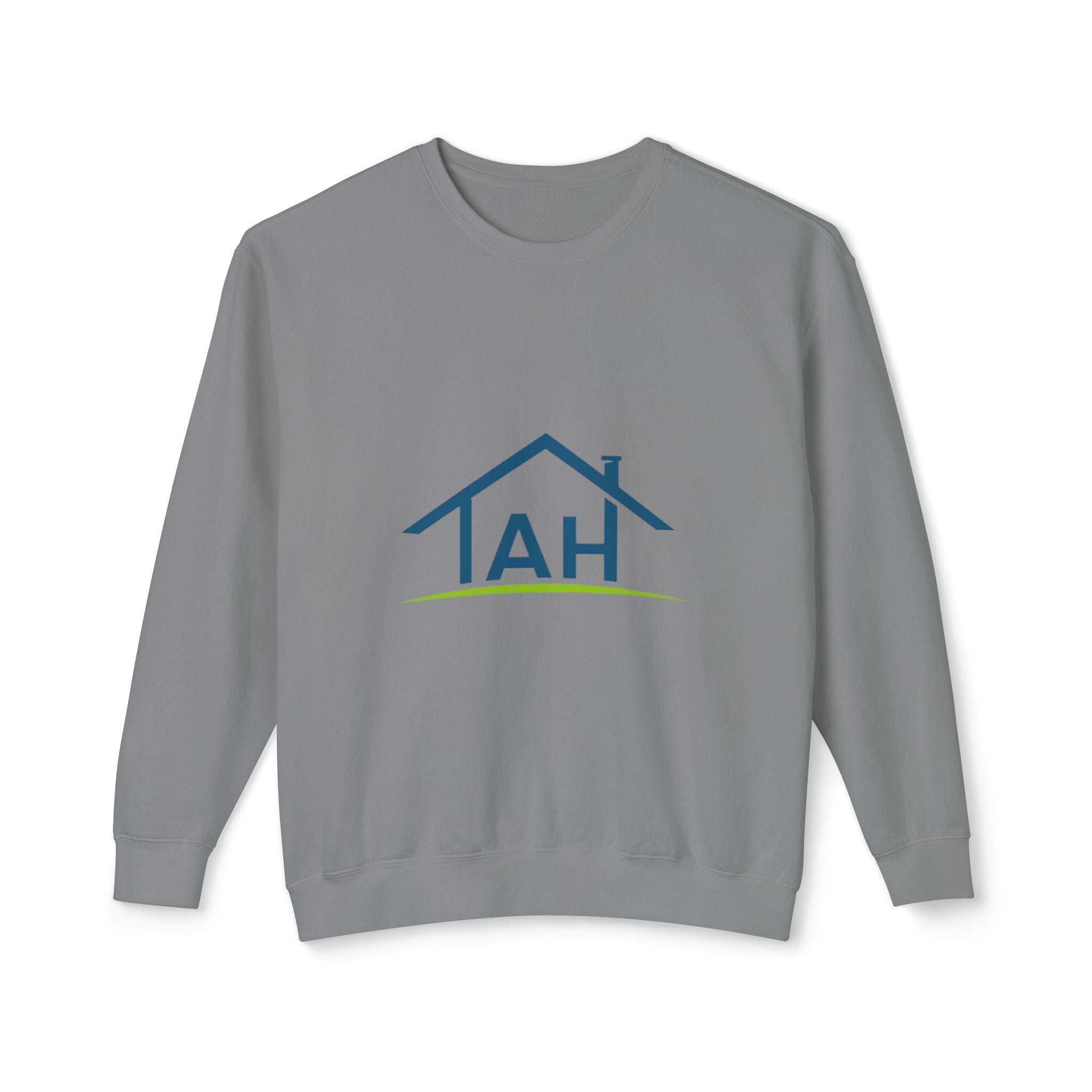 TAH- Cozy Unisex Lightweight Crewneck Sweatshirt- TEAL LOGO