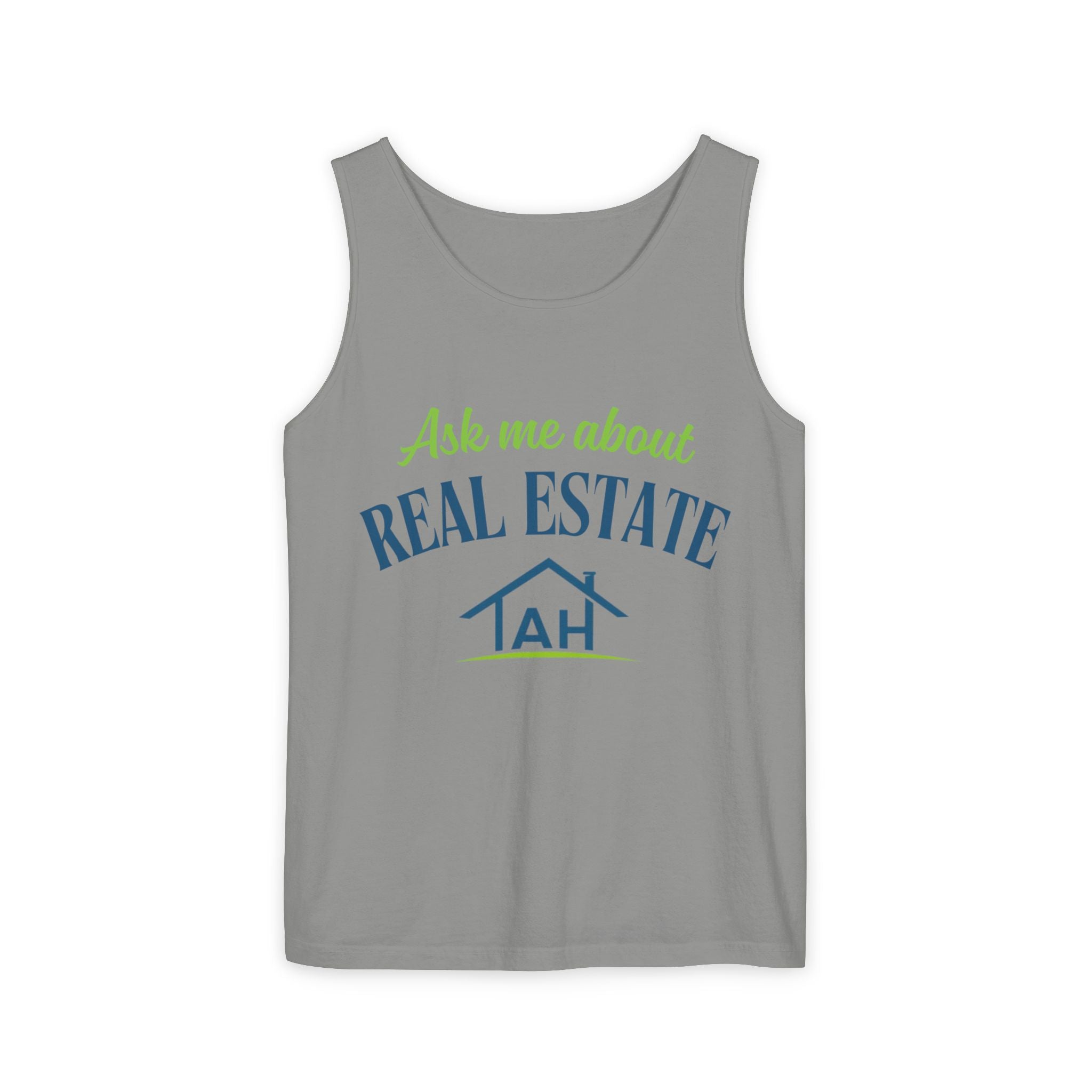 Ask Me About Real Estate Tank Top — 'TAH' QR Realtor Marketing Tank