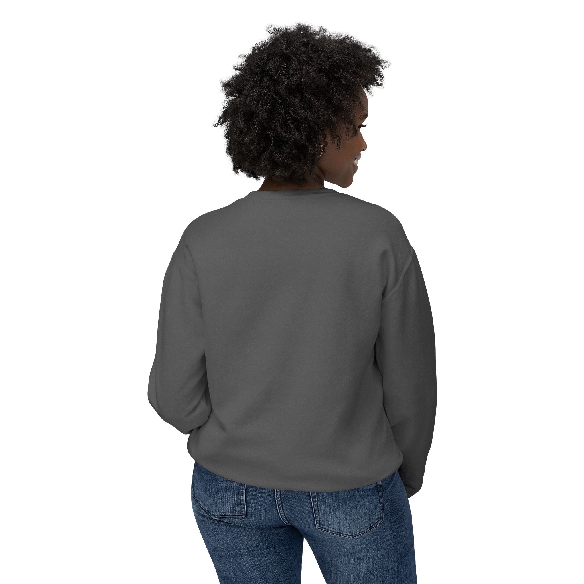 TAH- Cozy Unisex Lightweight Crewneck Sweatshirt- TEAL LOGO