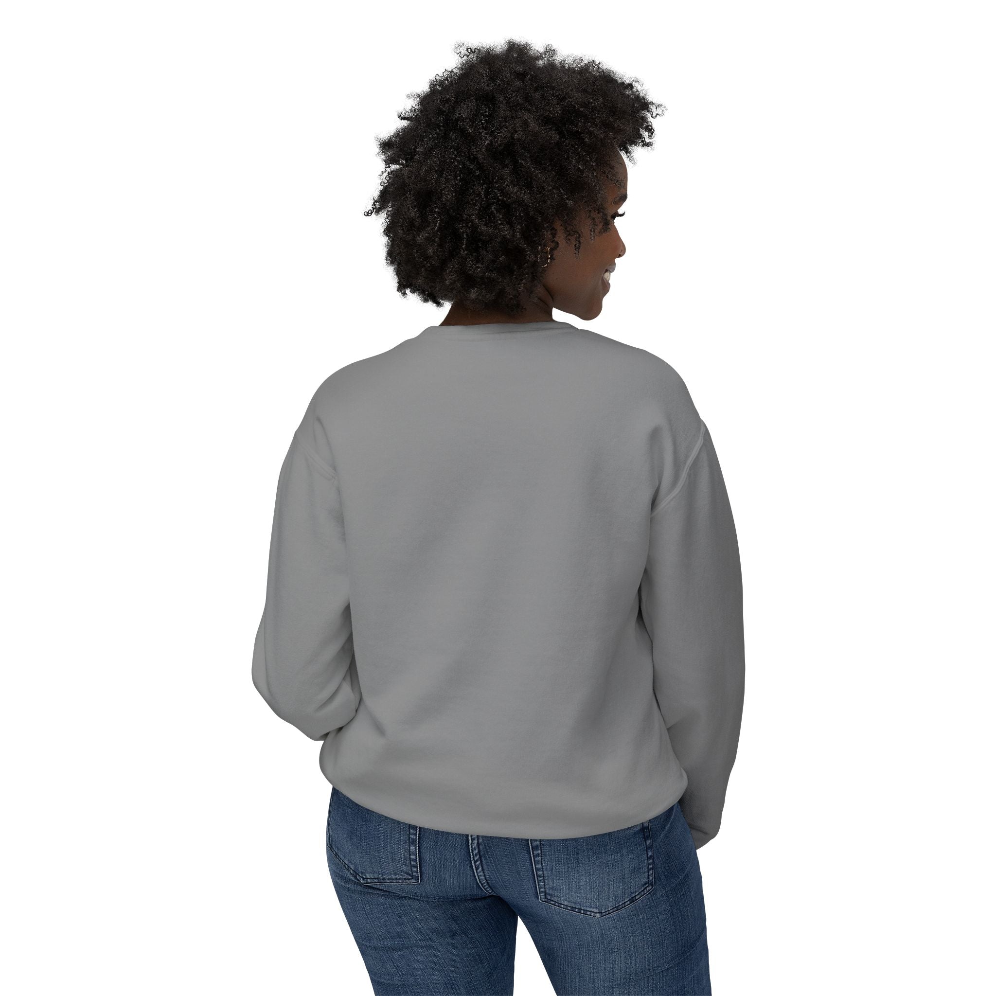 TAH- Cozy Unisex Lightweight Crewneck Sweatshirt- WHITE LOGO