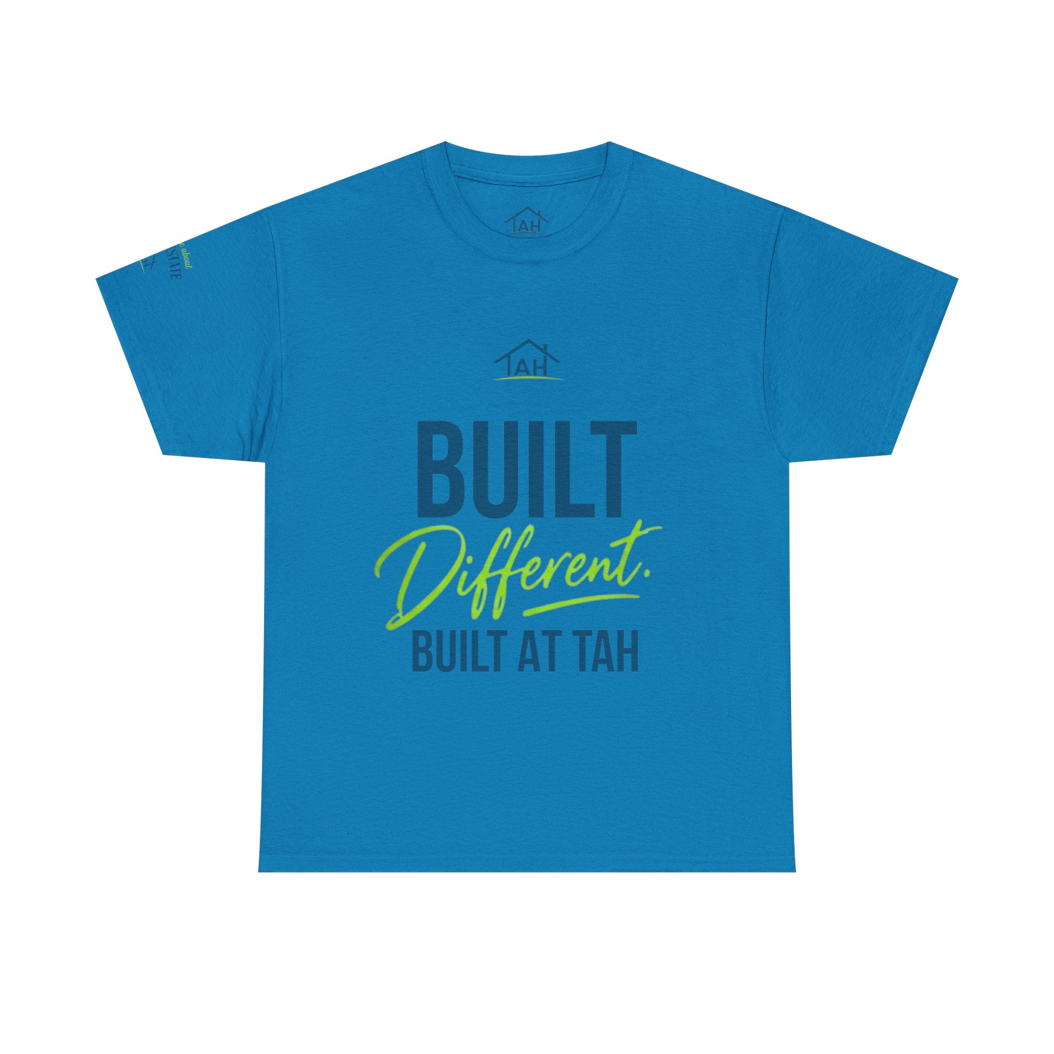 Built Different | Built At TAH  T-Shirt | Built at TAH, QR Code Back
