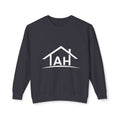 TAH- Cozy Unisex Lightweight Crewneck Sweatshirt- WHITE LOGO