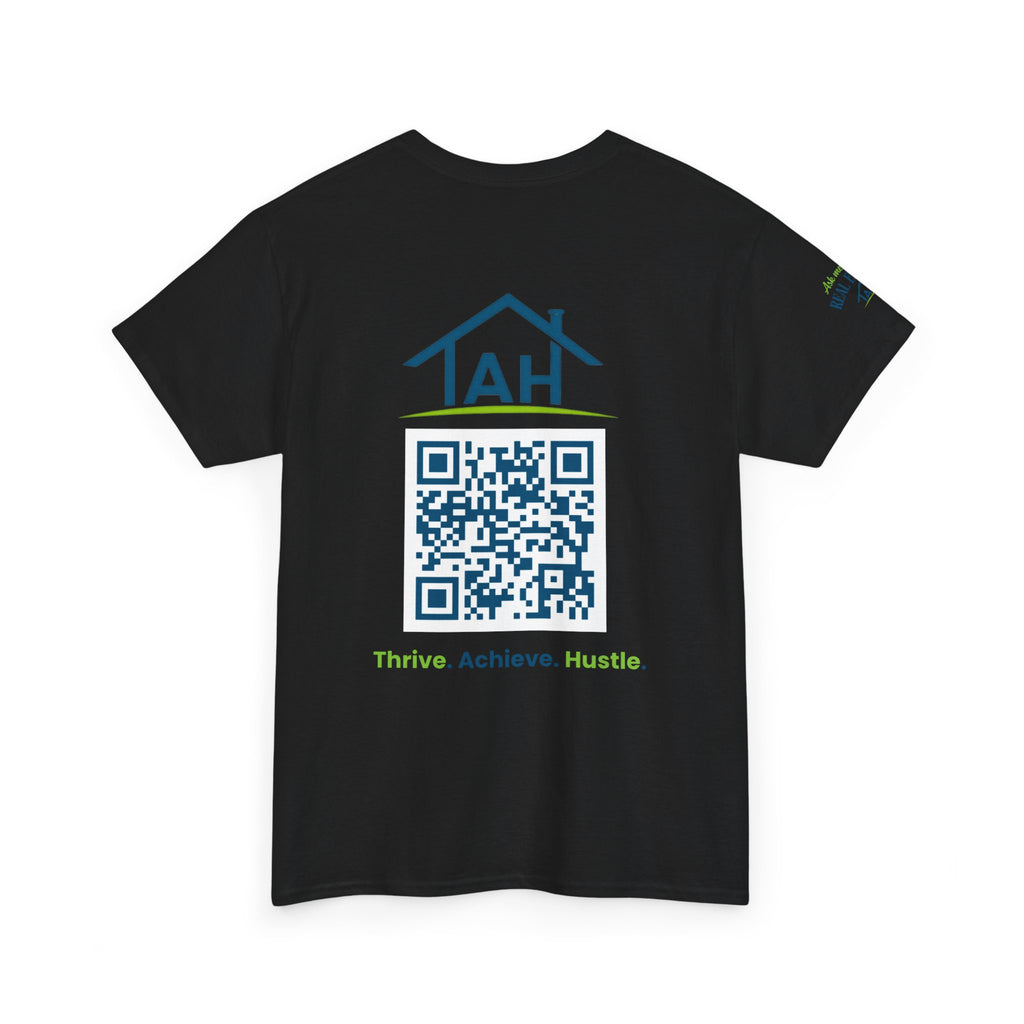 Built Different | Built At TAH  T-Shirt | Built at TAH, QR Code Back