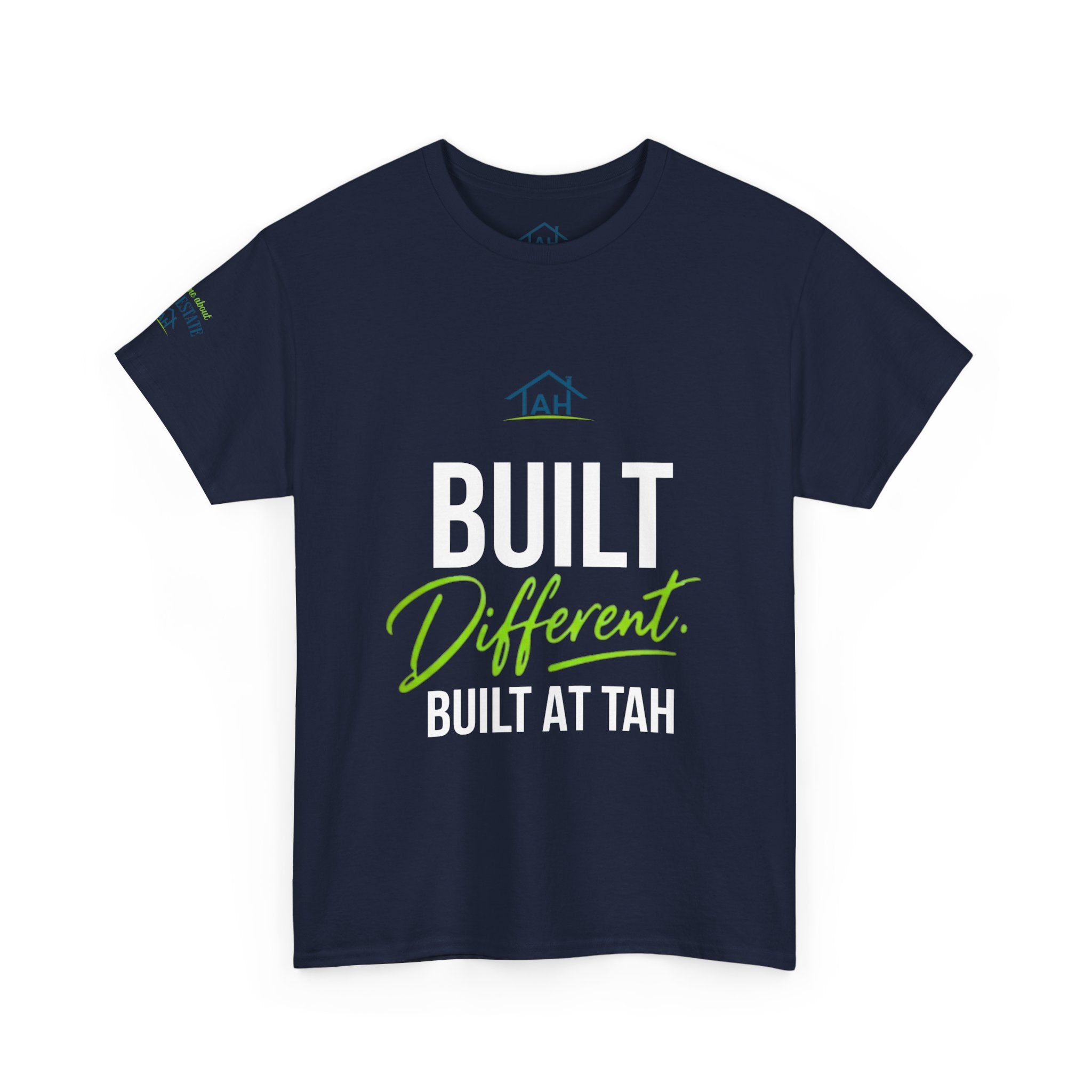 Built Different | Built At TAH  T-Shirt | Built at TAH, QR Code Back