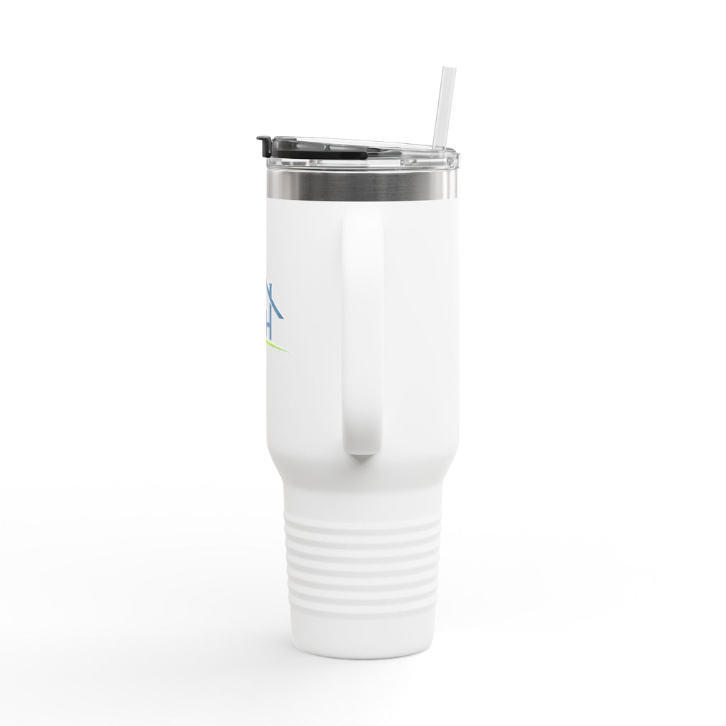 TAH Logo Insulated Travel Mug with Straw - LOGO ONLY