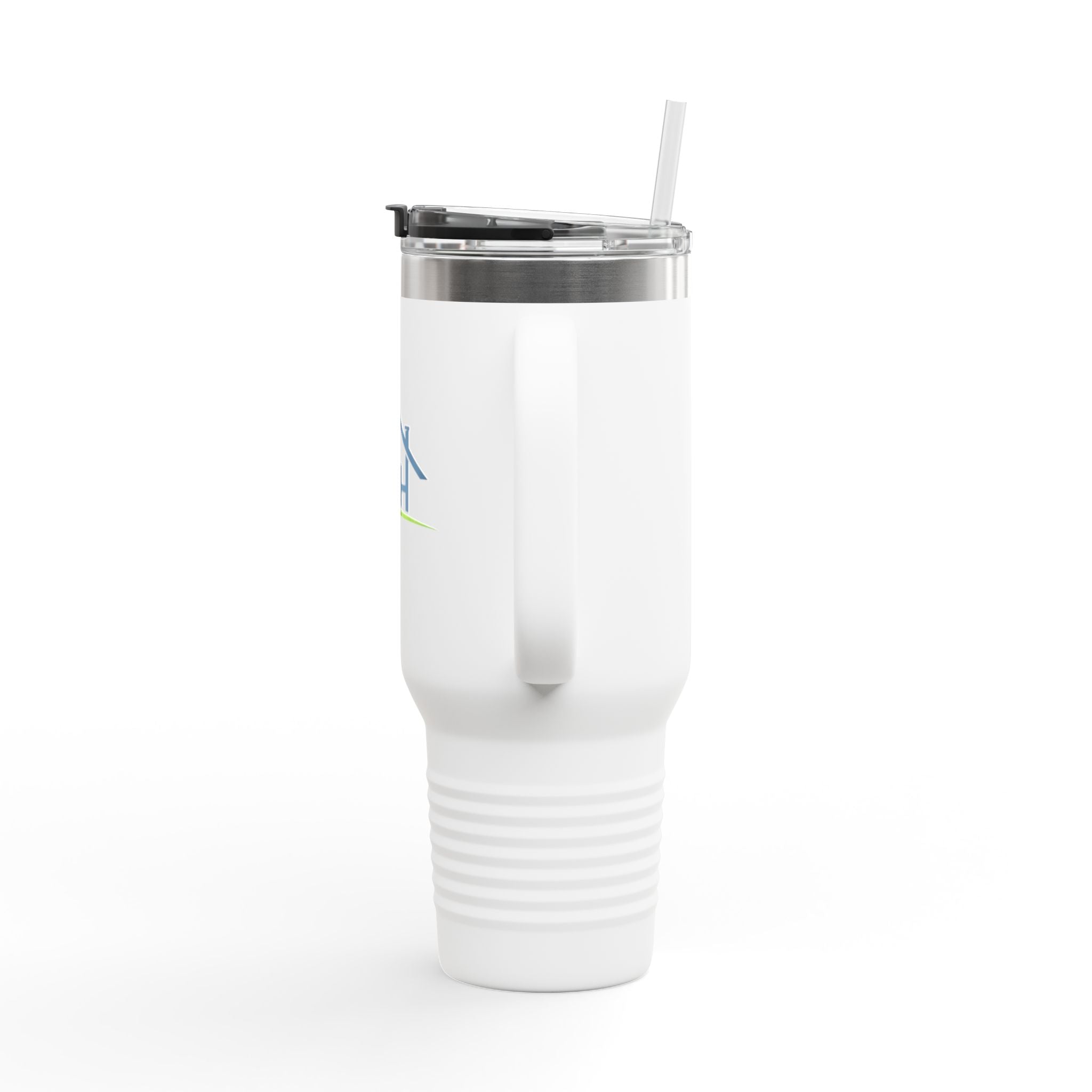 TAH Logo Insulated Travel Mug with Straw - LOGO ONLY
