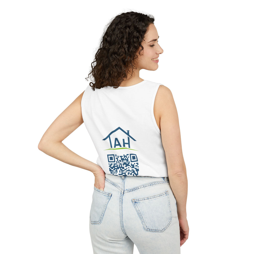 Ask Me About Real Estate Tank Top — 'TAH' QR Realtor Marketing Tank