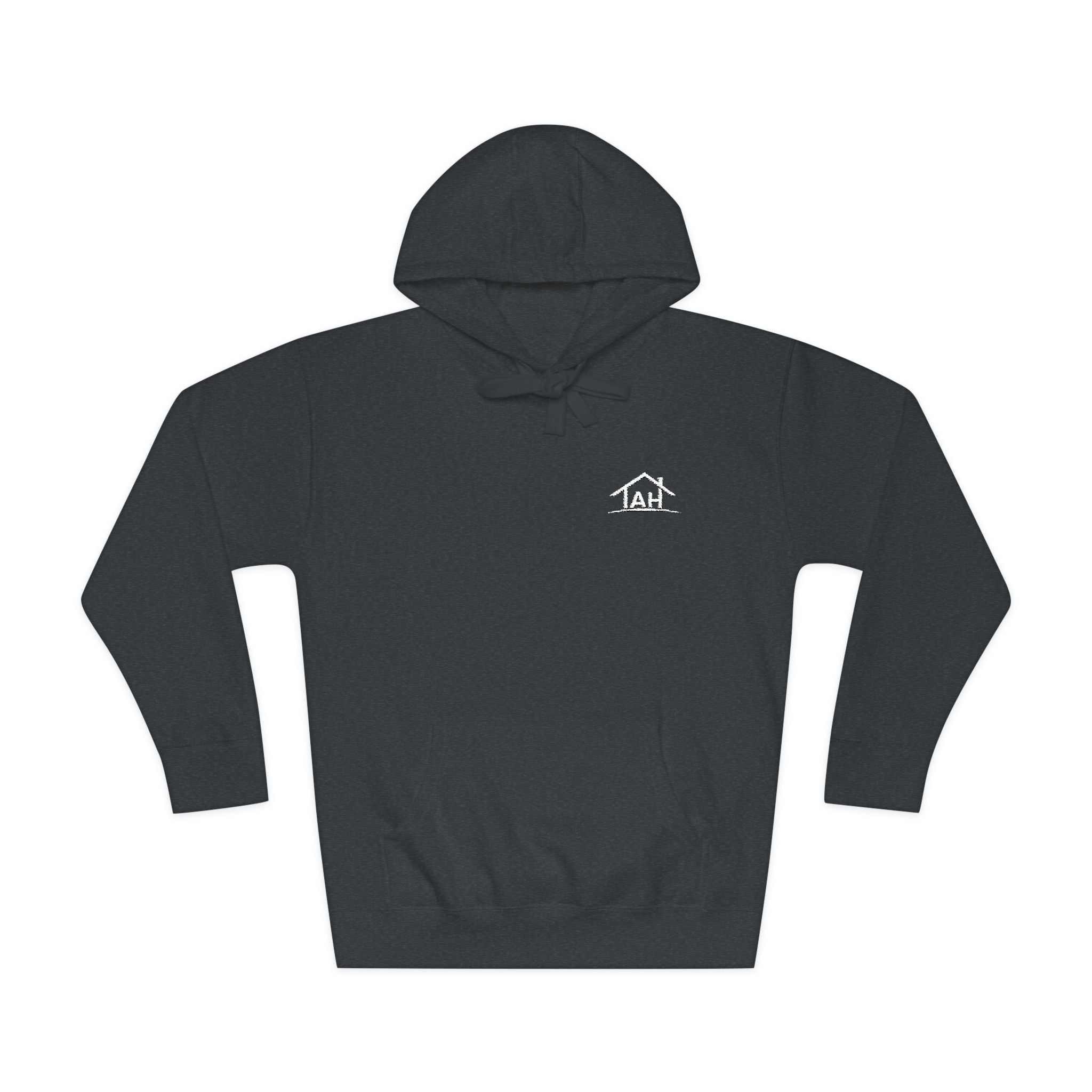 TAH -Cozy Unisex Fleece Hoodie - White logo