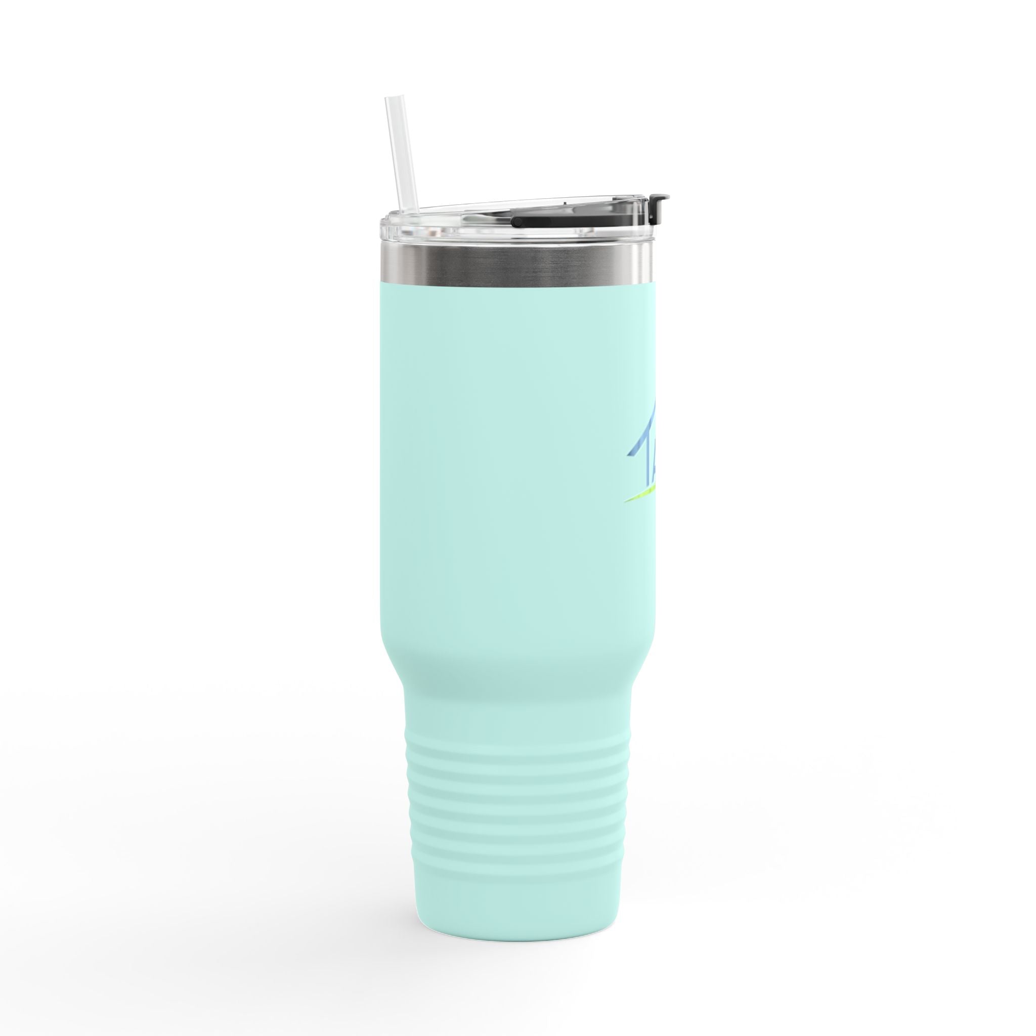 TAH Logo Insulated Travel Mug with Straw - LOGO ONLY