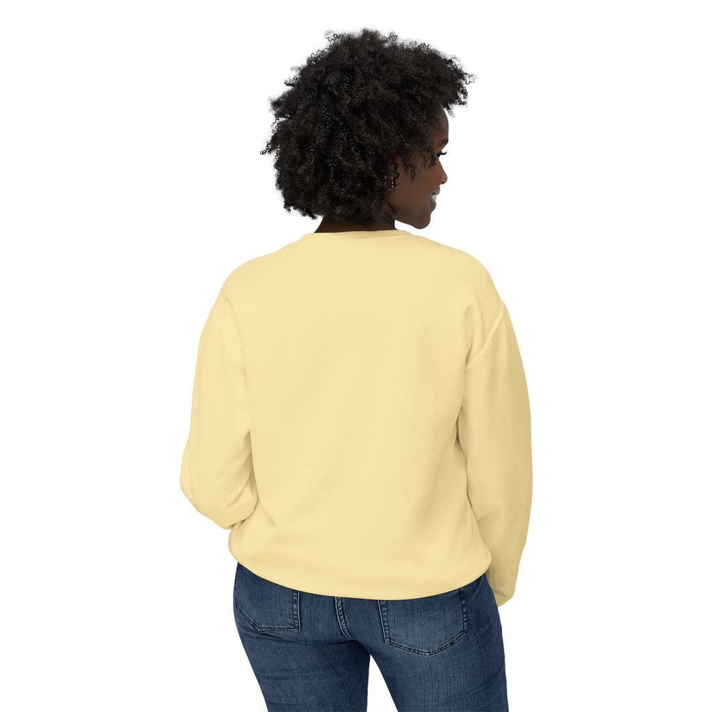 TAH- Cozy Unisex Lightweight Crewneck Sweatshirt- WHITE LOGO