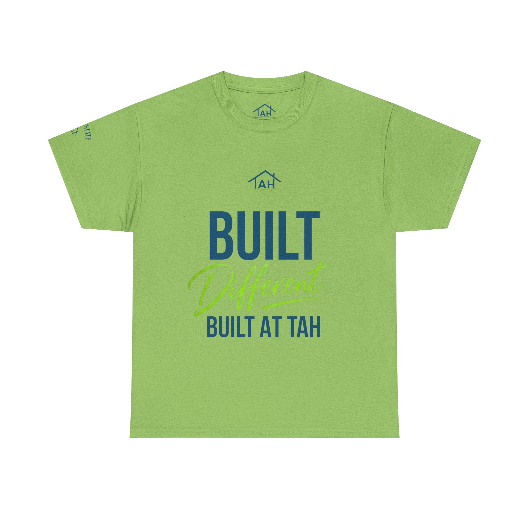Built Different | Built At TAH  T-Shirt | Built at TAH, QR Code Back