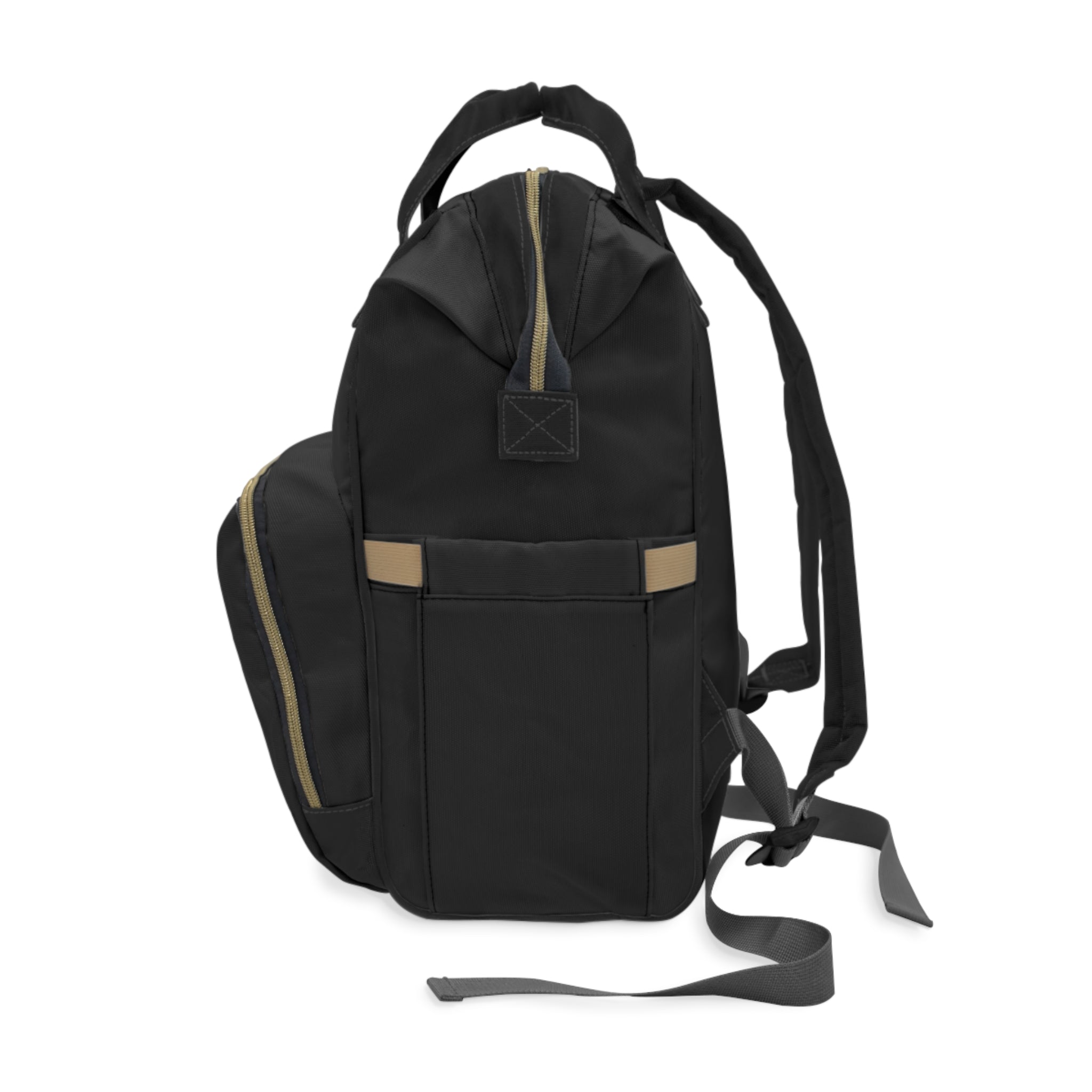 TAH- Multifunctional Diaper Backpack - BLACK/ white