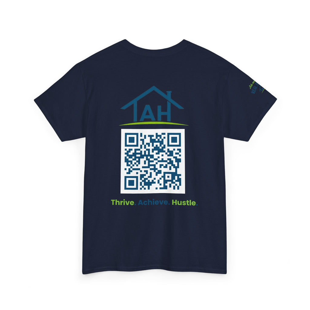 Built Different | Built At TAH  T-Shirt | Built at TAH, QR Code Back