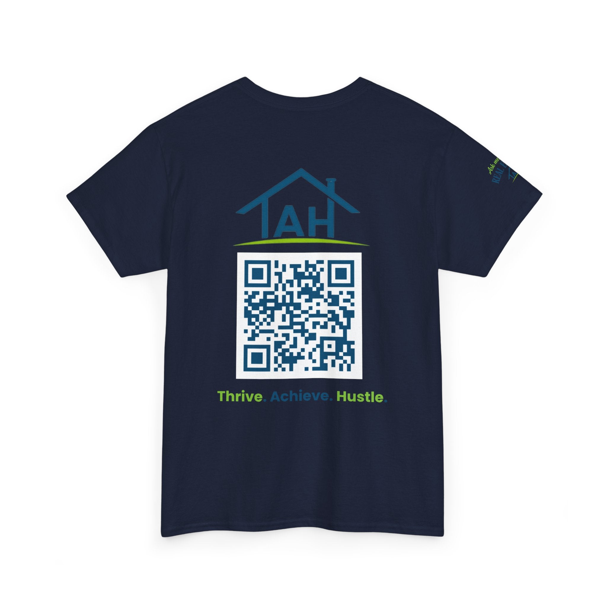 Built Different | Built At TAH  T-Shirt | Built at TAH, QR Code Back