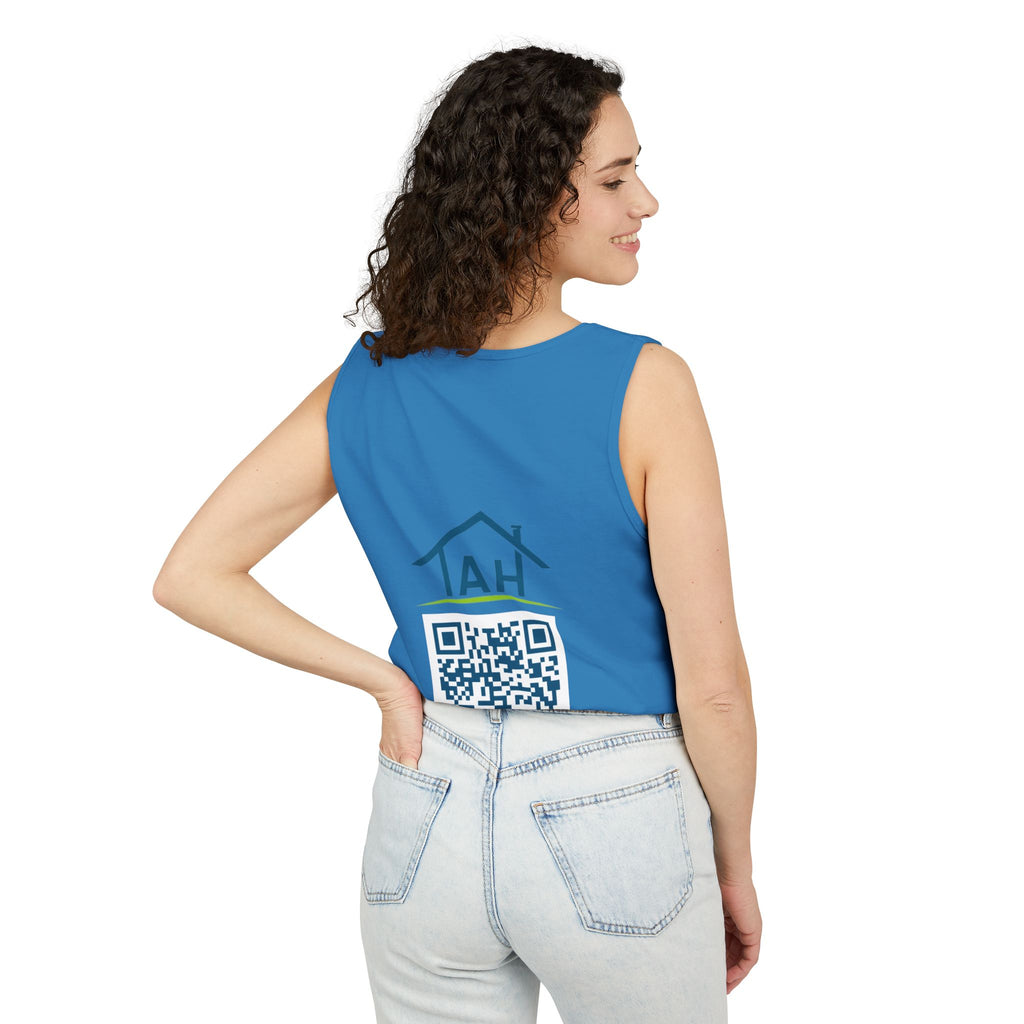 Ask Me About Real Estate Tank Top — 'TAH' QR Realtor Marketing Tank