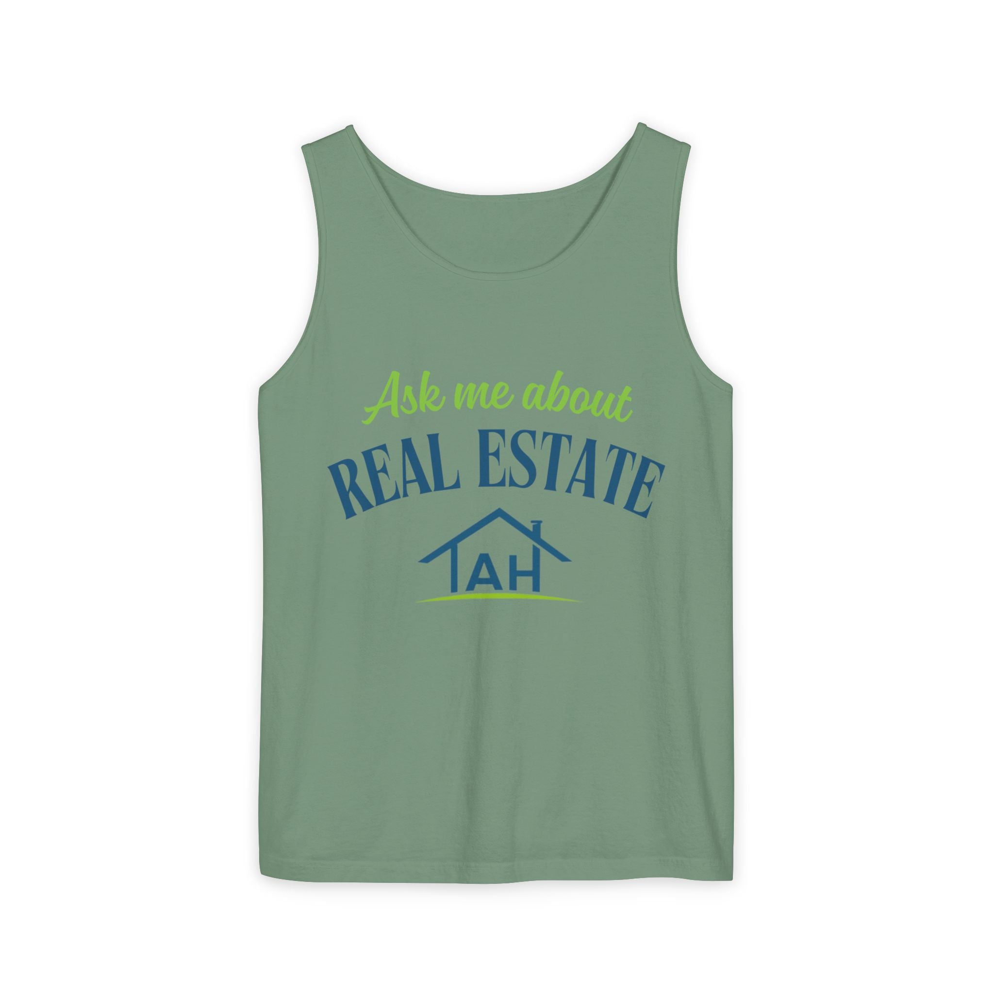 Ask Me About Real Estate Tank Top — 'TAH' QR Realtor Marketing Tank