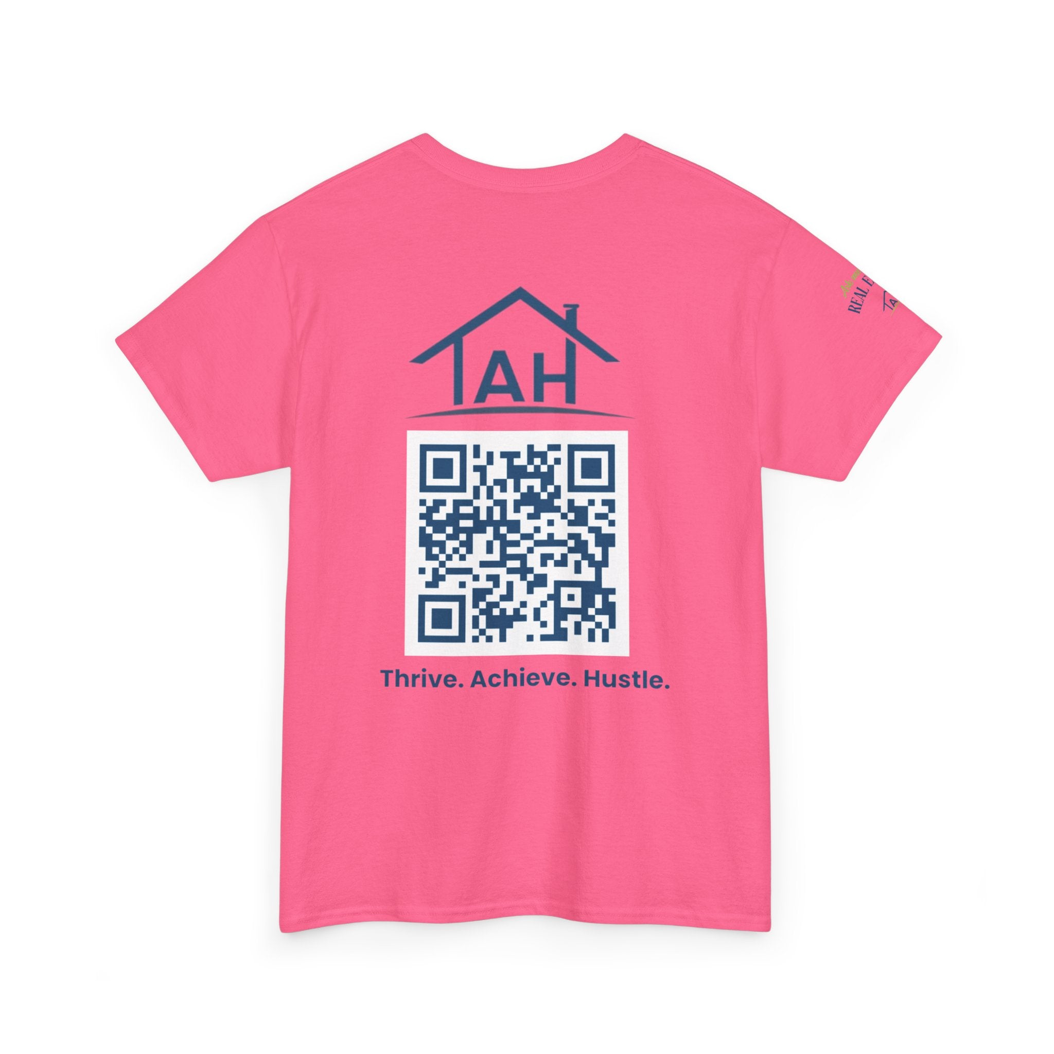 Built Different | Built At TAH  T-Shirt | Built at TAH, QR Code Back