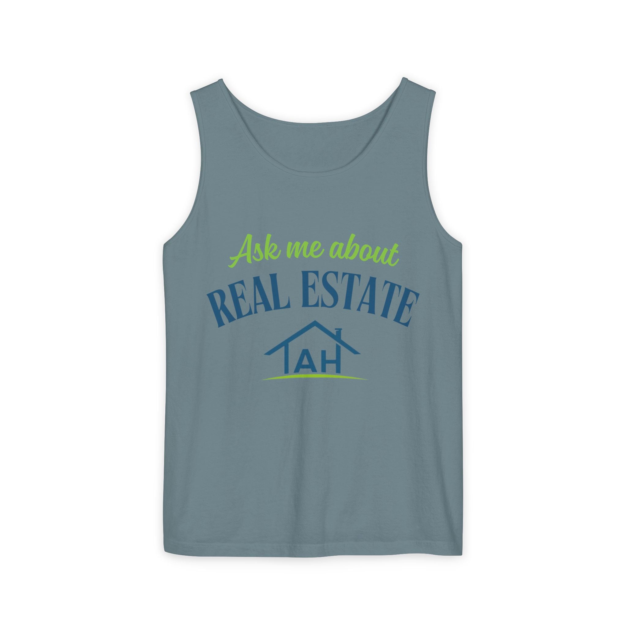 Ask Me About Real Estate Tank Top — 'TAH' QR Realtor Marketing Tank